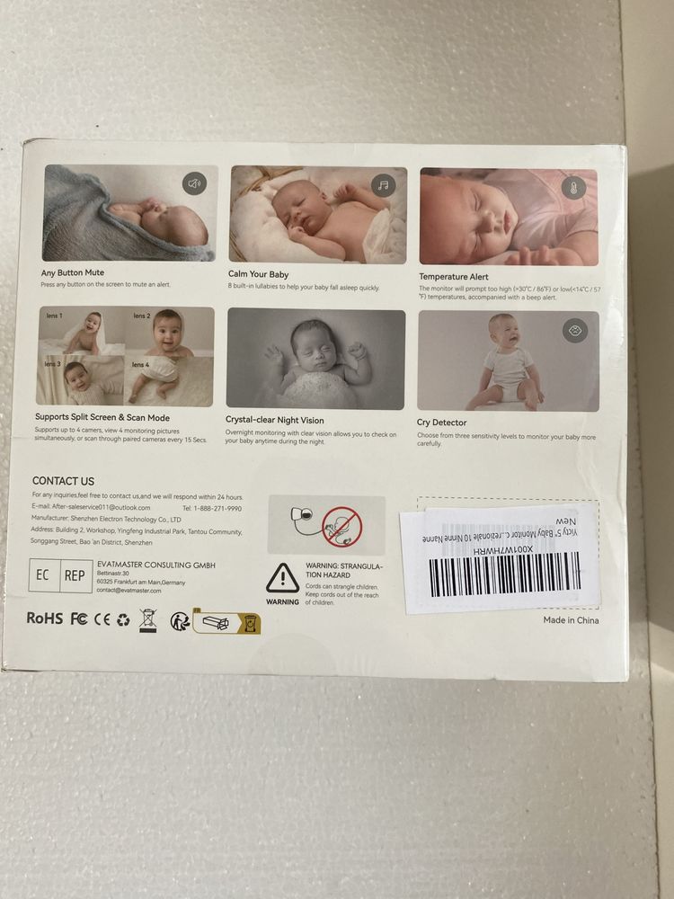 Camera video si audio, Baby monitor, 5"
