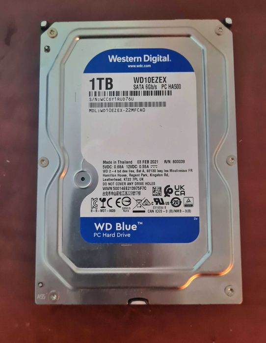 HDD Western Digital Blue 1TB, 7200rpm, 64MB cache, SATA III