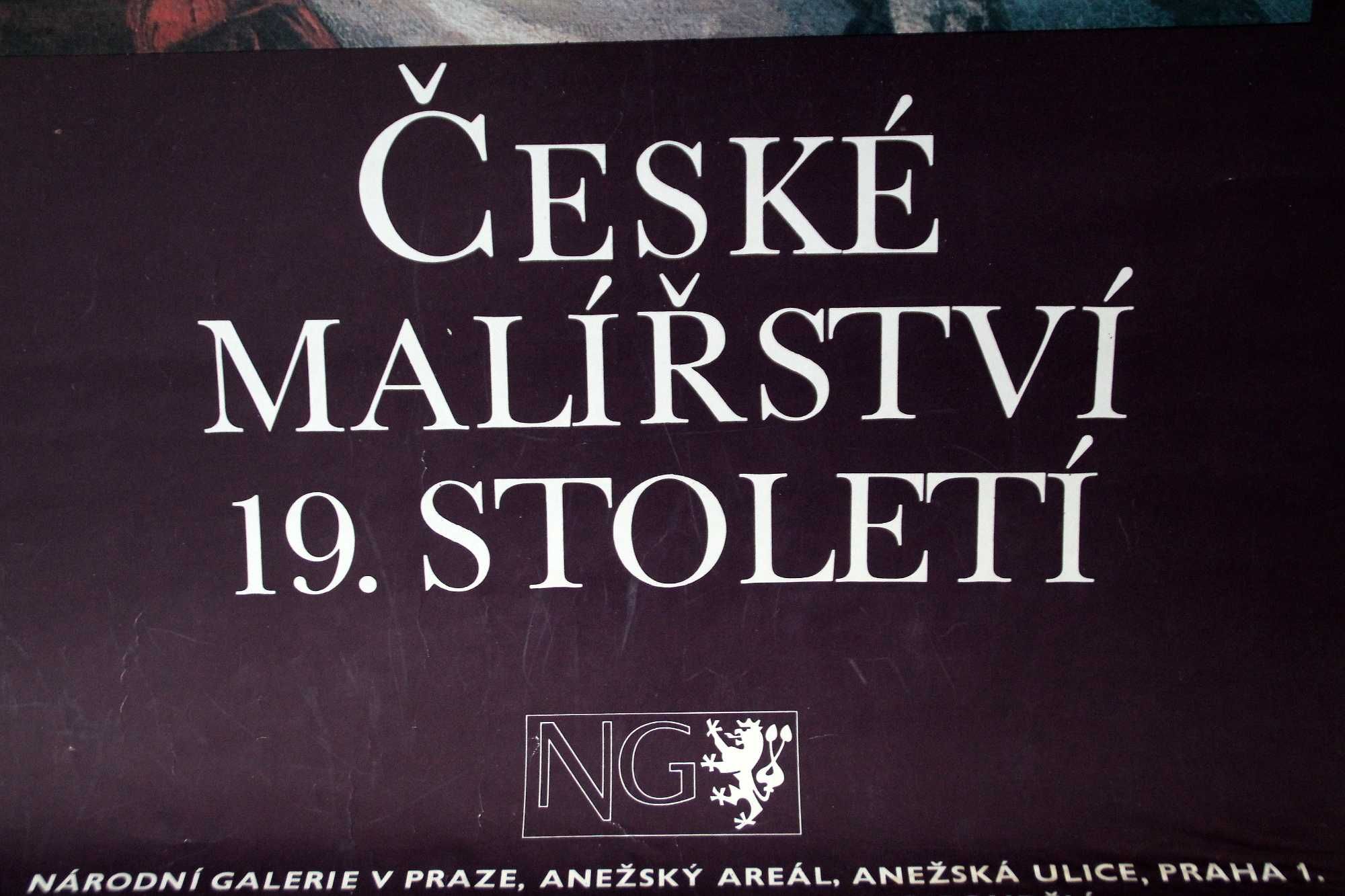 Afis poster arta vintage expozitie Galeria Nationala Praga anii '70