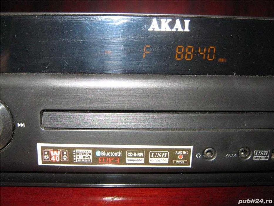 Sistem AKAI Radio CD USB Bluetooth Stereo Boxe Telecomanda,NOU MP 3