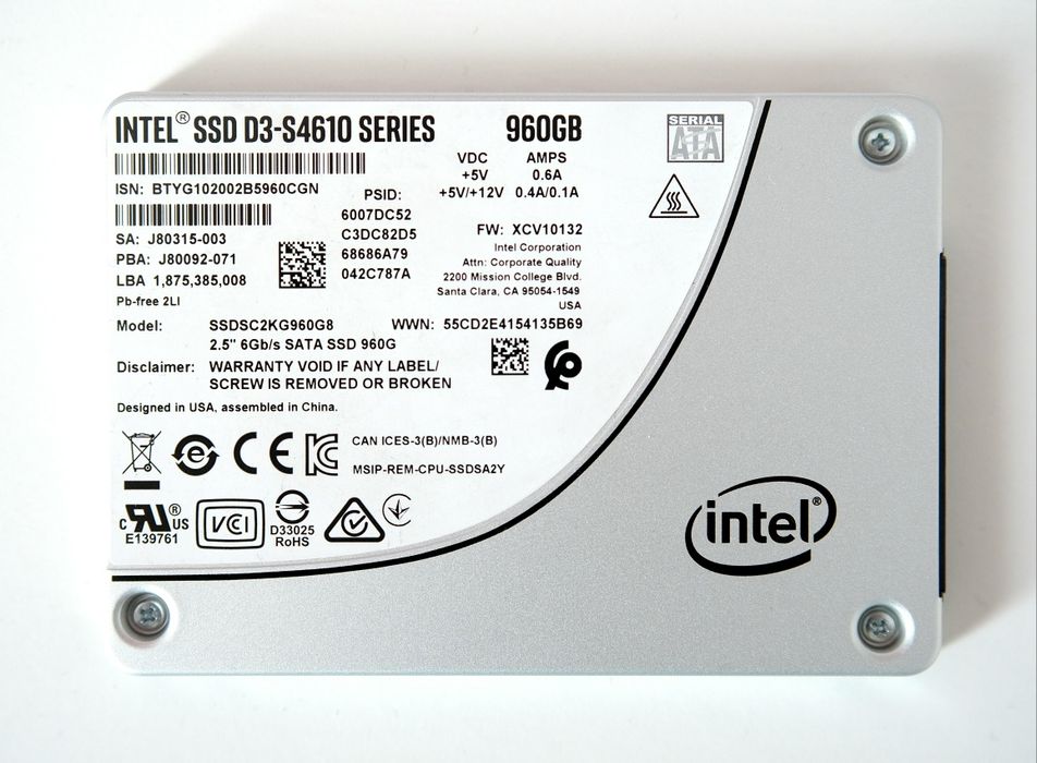 SSD Intel D3-S4610 960GB SATA-III 2.5 inch