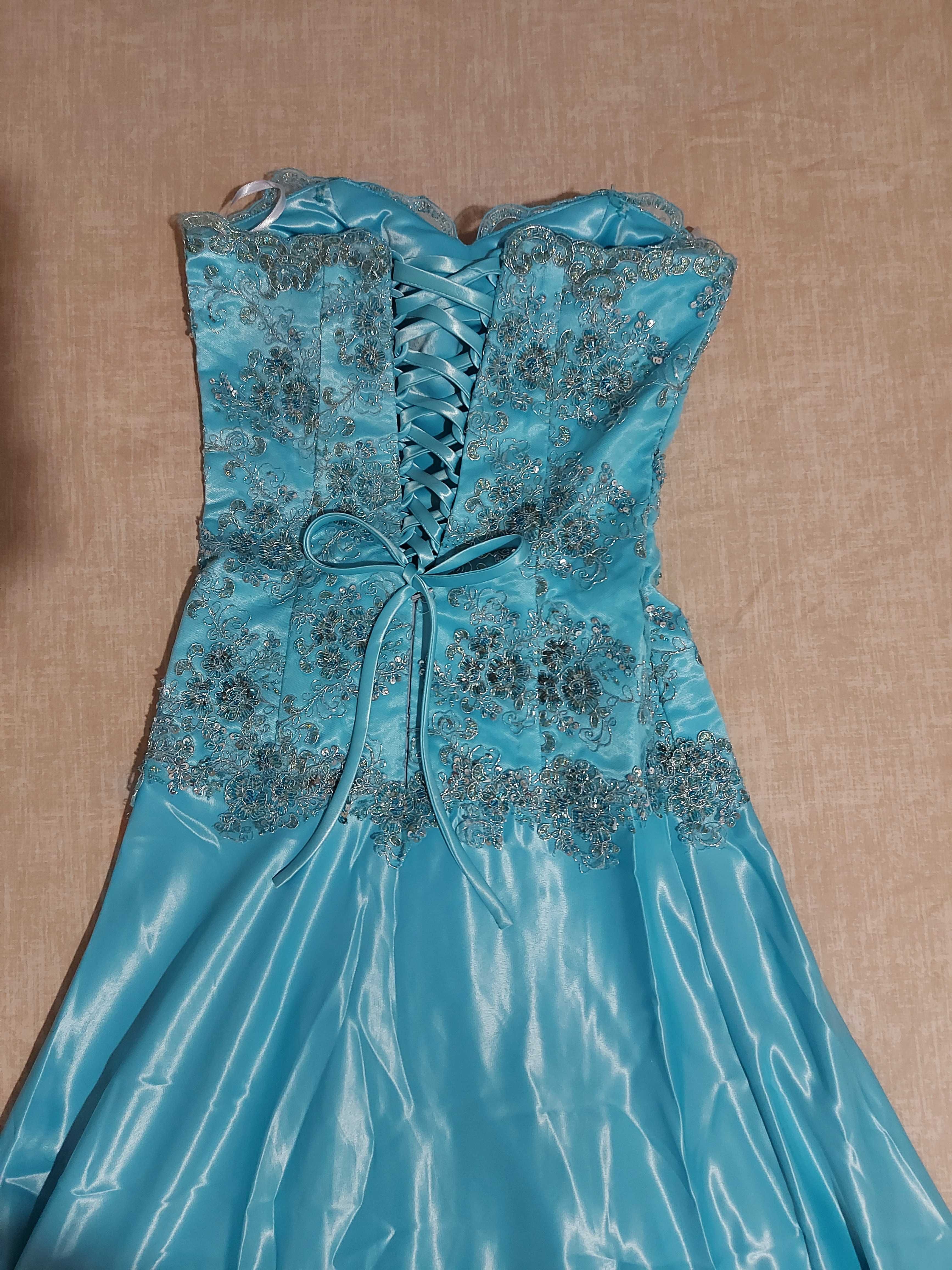 Синя официална /бална рокля