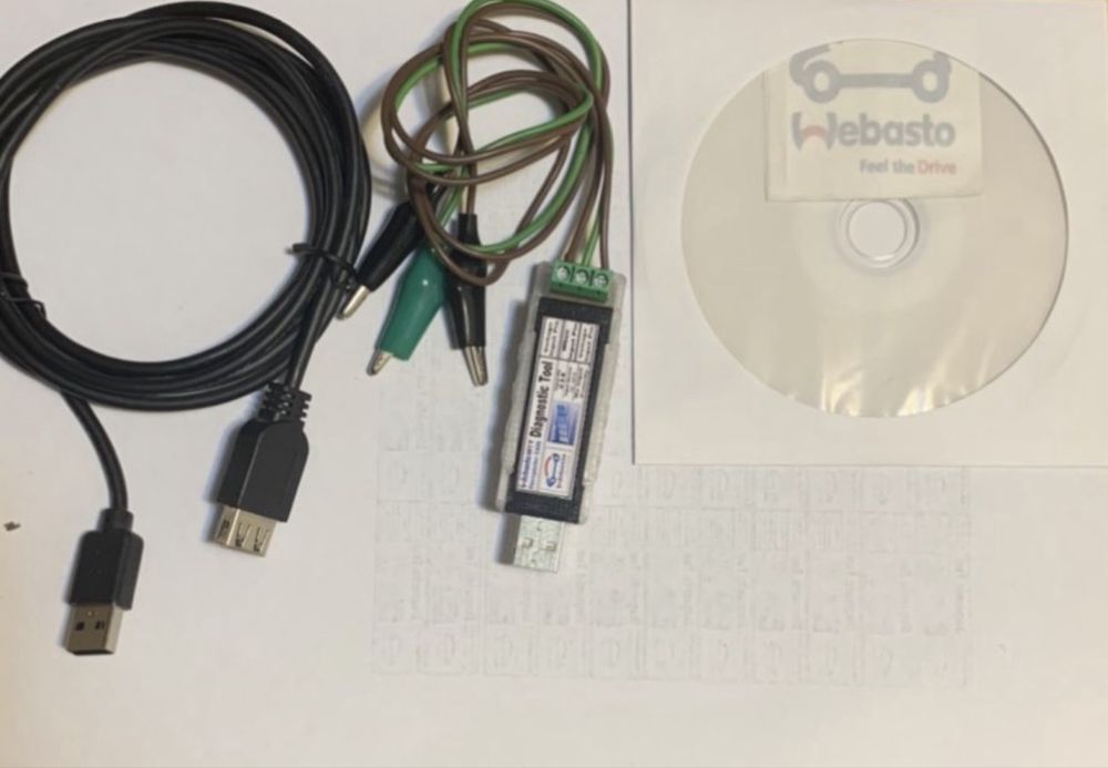 Diagnoză Webasto universală W-BUS 12V/24V – stick USB pentru PC