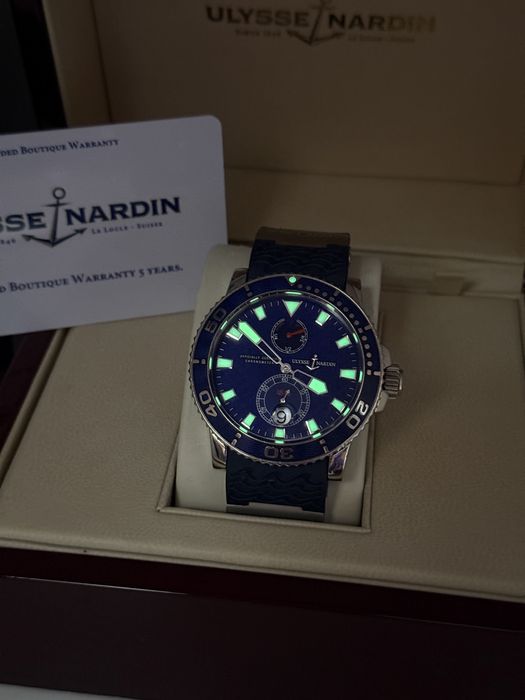 Ulysse Nardin Marine Diver Aur Alb 18k Editie Limitata