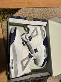 Nike Jordan 4 White Navy blue 44