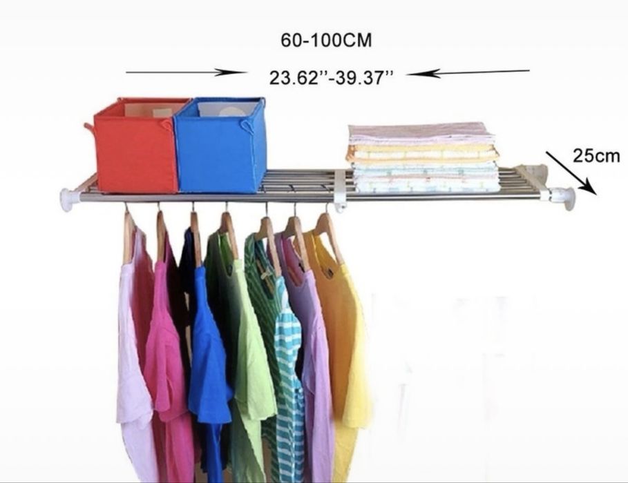 Suport raft pentru haine telescopic