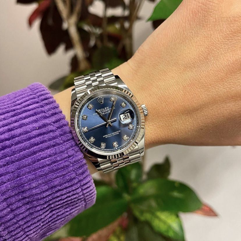 Rolex datejust blue dial 36