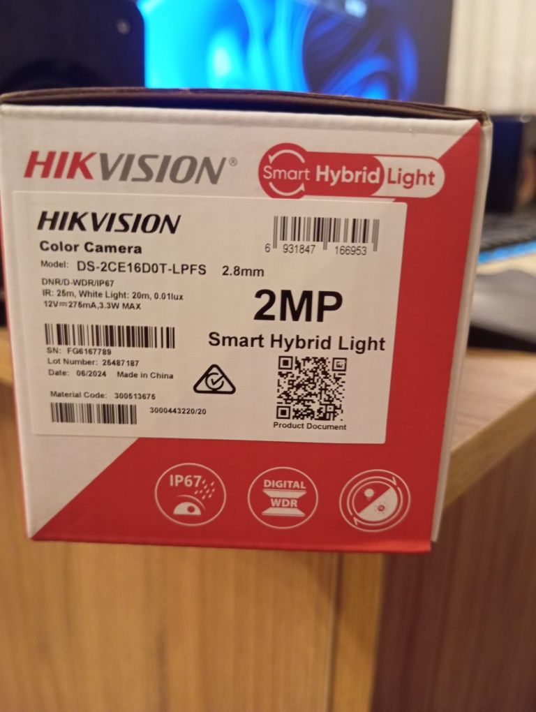 Видеокамера для уличной установки hikvision DS-2CE16D0T-LPFS 2.8mm