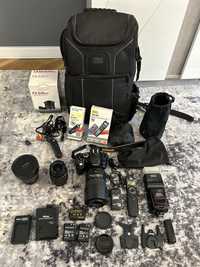 Kit/set complet Nikon D5200 + obiective + accesorii