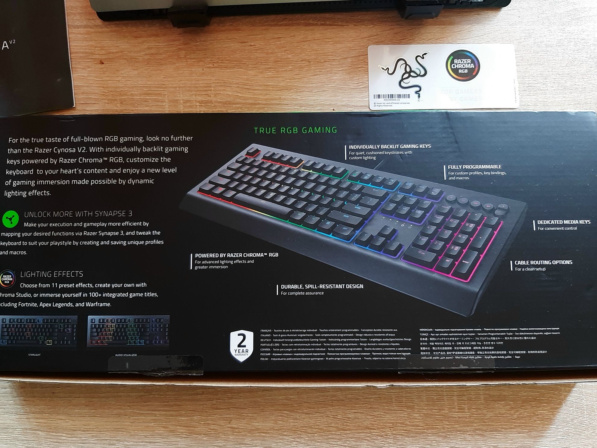 Razer Cynosa V2  RGB Клавиатура