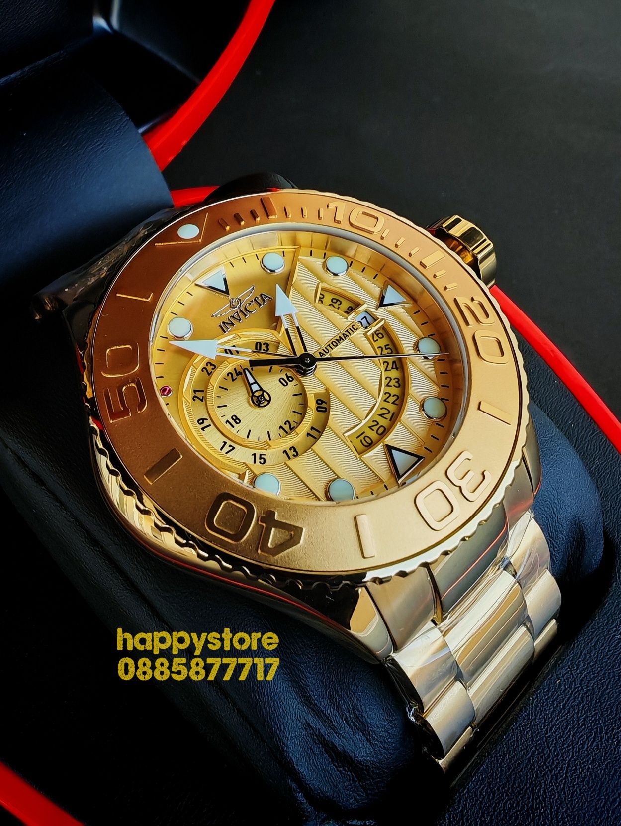 часовник INVICTA Grand Diver Gold automatic 52 mm, Инвикта нов