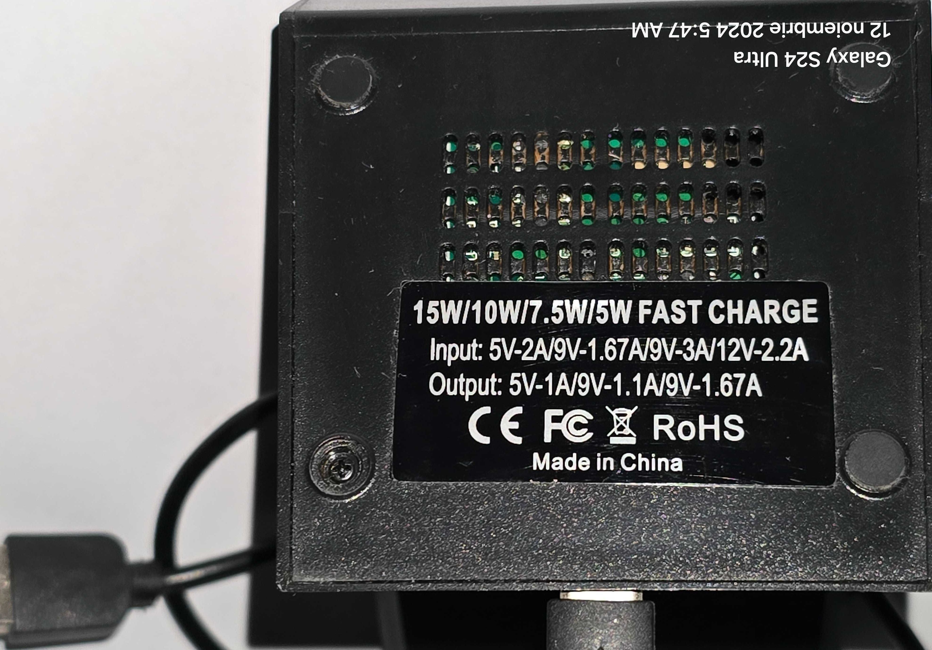 Incarcator Telefon WireLess QI, Fast Charging 15W