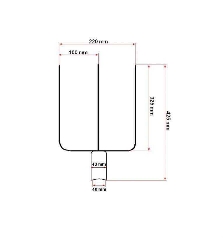 Furca metal Elvetiana cu 3-5 coarne -fara maner Agramix