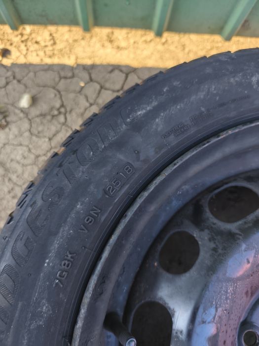 Set jante tabla r16 4x108 Peugeot Citroen cu anvelope m+s