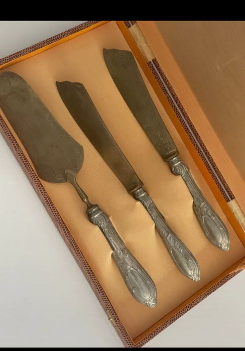 Set Cuțite Tort - Argint 800- Italia 1910-1920