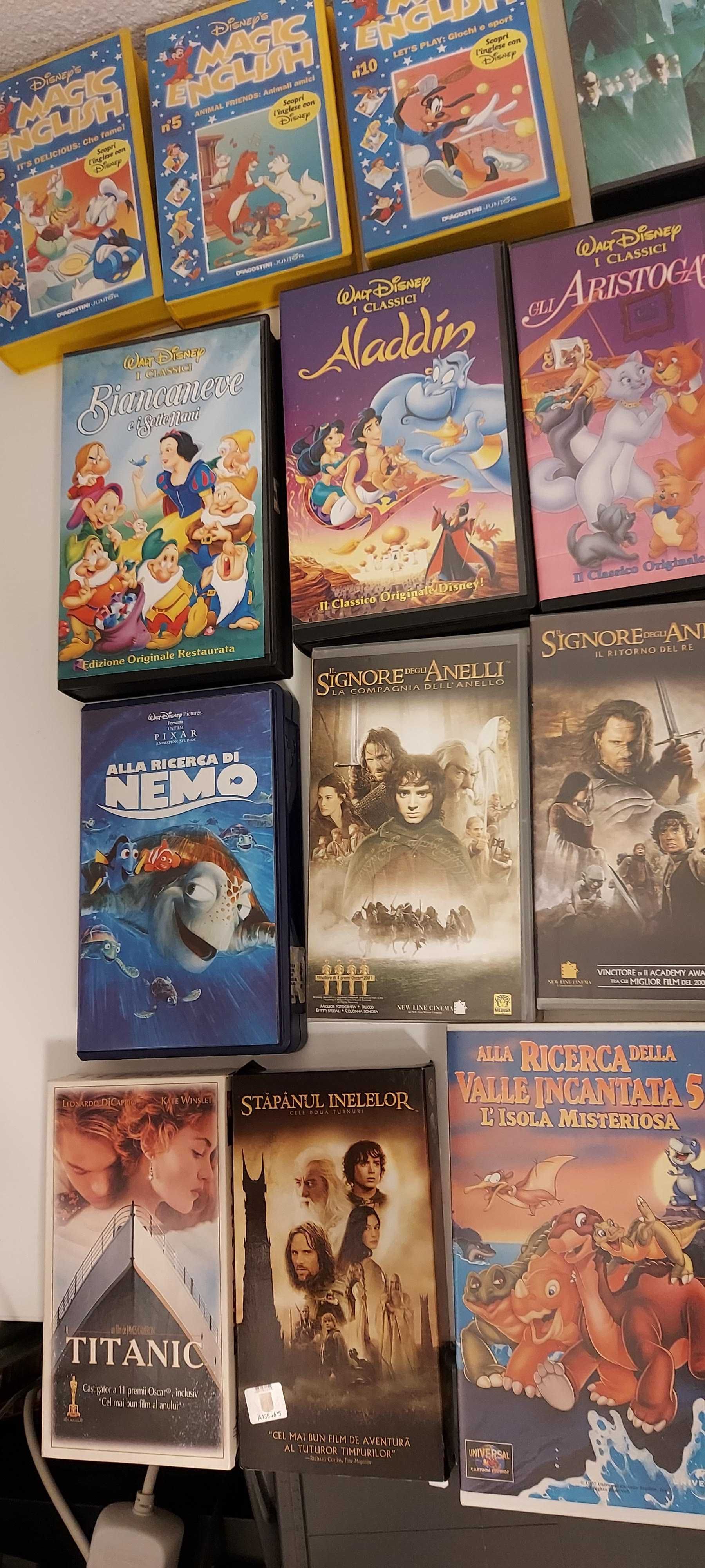 Casete Video VHS originale Disney, WB, Universal, versiunea Italiana