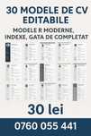CV Profesional – Modele gata de completat (Română / Engleză / Franceză
