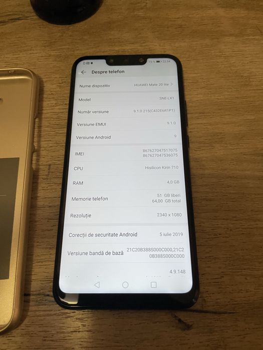 HUAWEI Mate 20 Lite, 64GB, 4GB RAM, Dual SIM,Blue