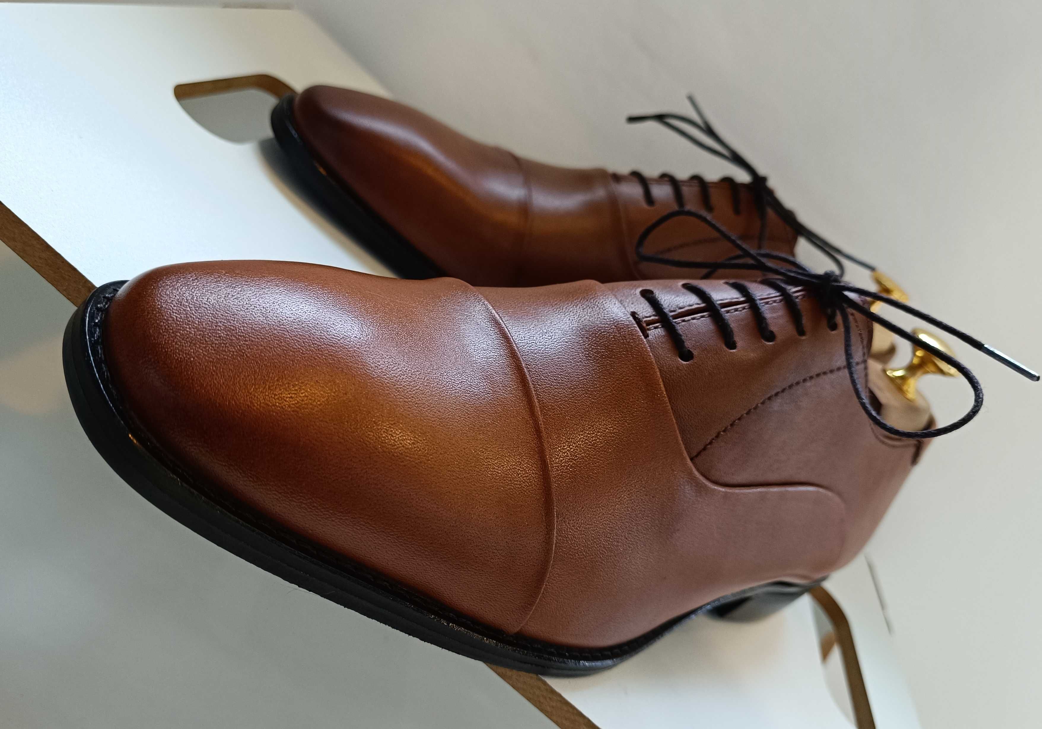 Pantofi oxford cap toe 44 premium Zign London piele naturala