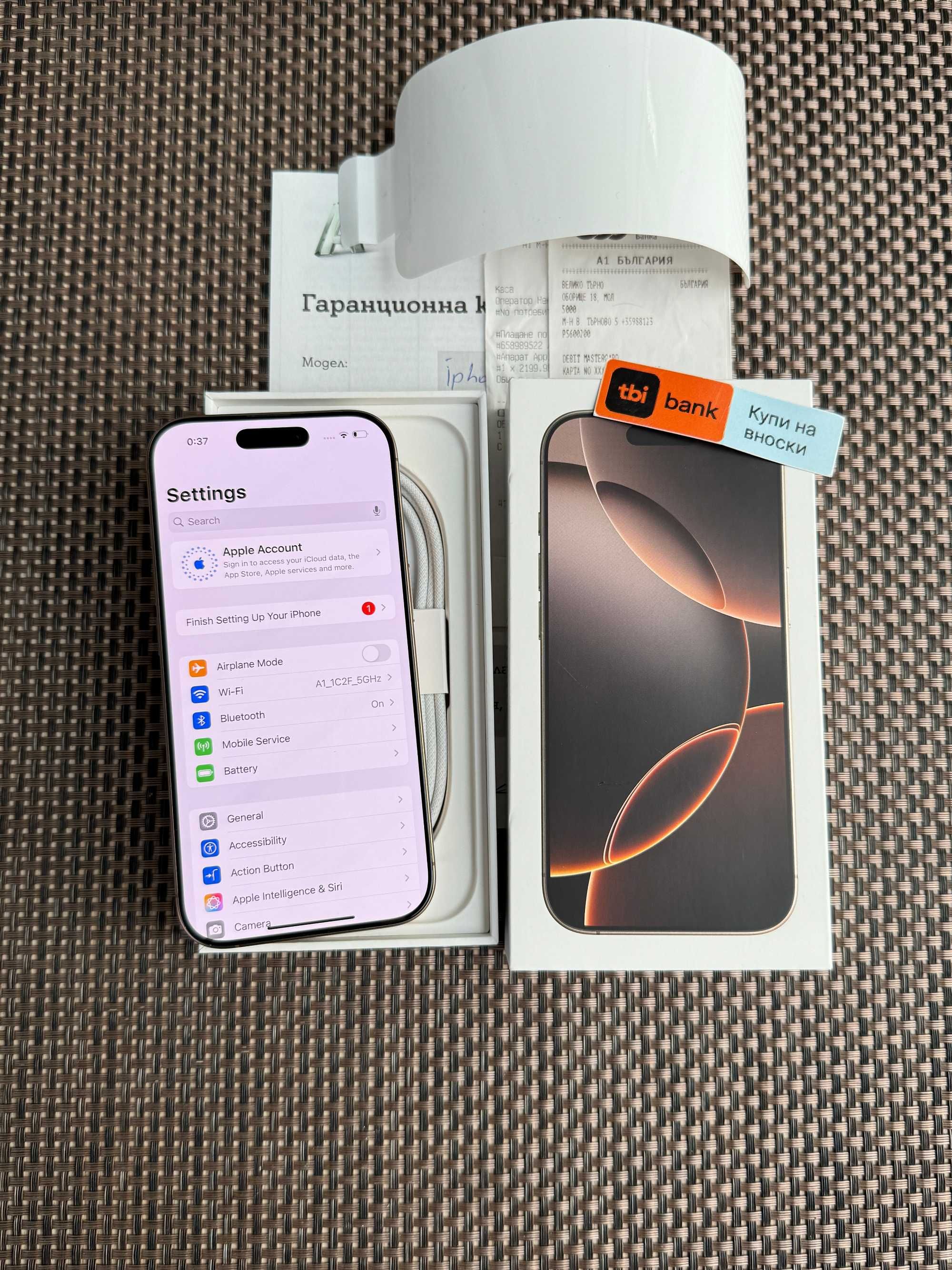 24м Гаранция! НОВ! iPhone 16Pro Лизинг от 70лв/м Desert Titanium 128GB