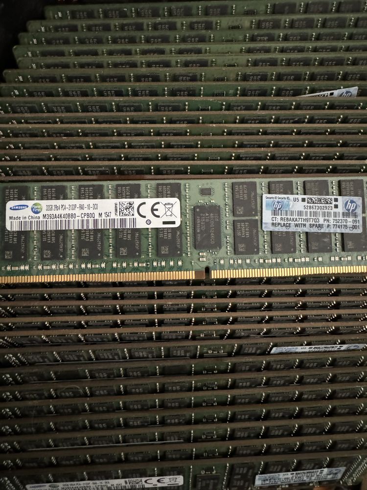 Продавам сървърна памет RAM 8GB до 32gb DDR4-R 2133-2666