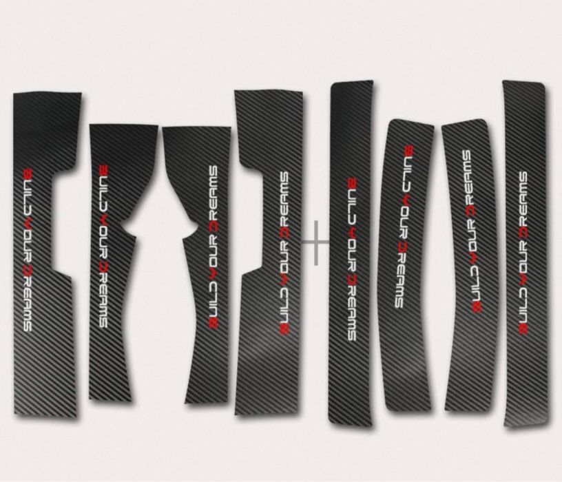 Наклейки на пороги из искусственной кожи для BYD Chazor (8 шт.)