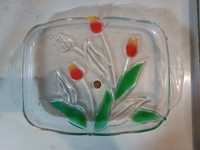 Плато от закалено стъкло Nadin Rose от Германия марка Walther-Glas