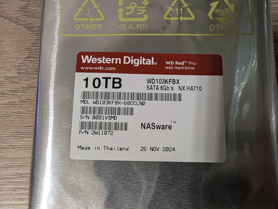 HDD Western Digital Red Pro 10TB 7200rpm 512MB cache WD103KFBX sigilat