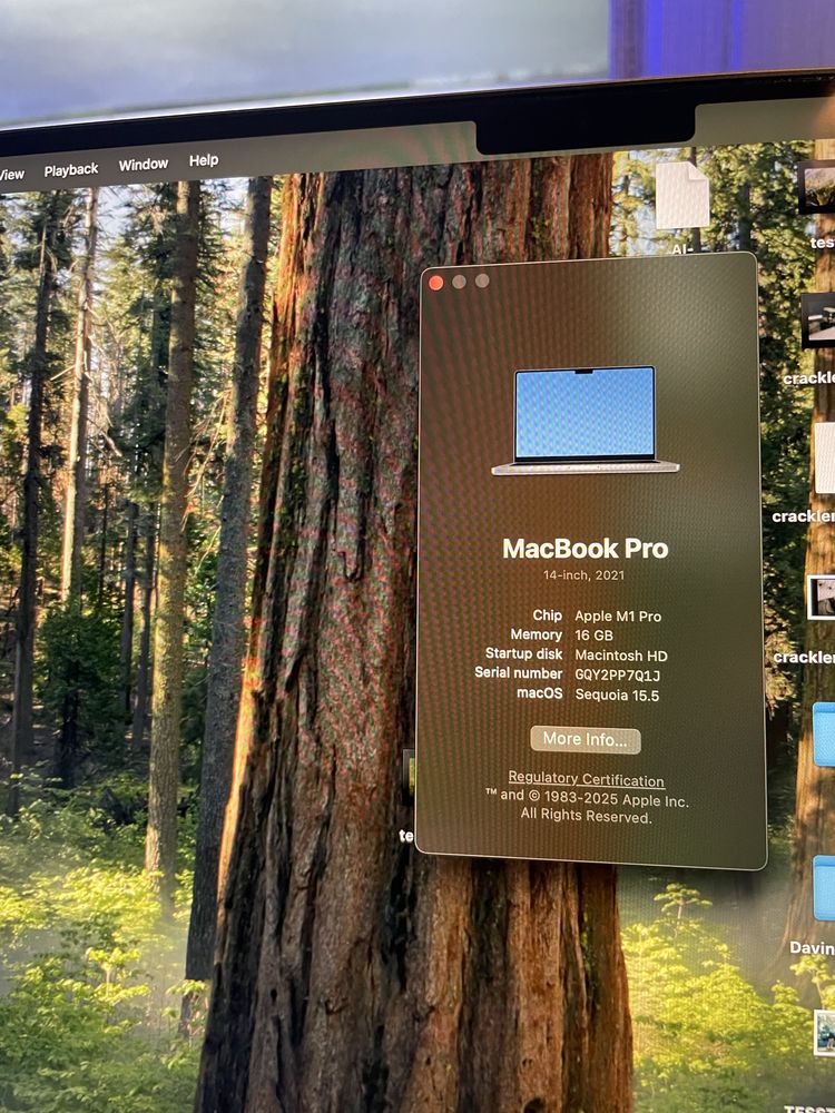 Macbook Pro M1 Pro 2021 14' 16GB Ram 93% Battery Лаптоп