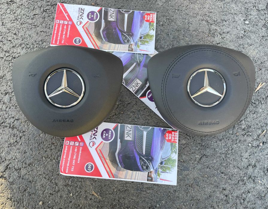 Mercedes Benz GL GLS GLE kit airbag volan cusut in PIELE - pasager