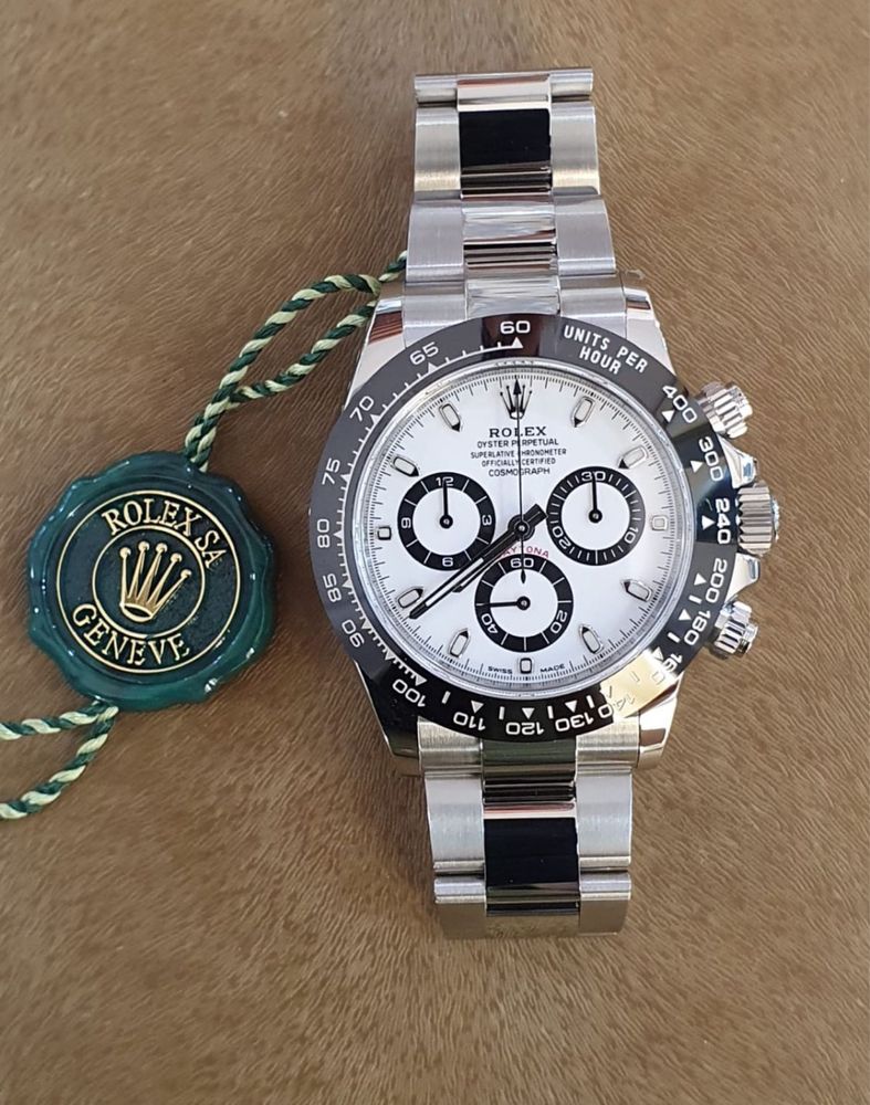 Rolex Daytona Dial Alb Panda Otel 40mm Act 2022 Nou Ceramic