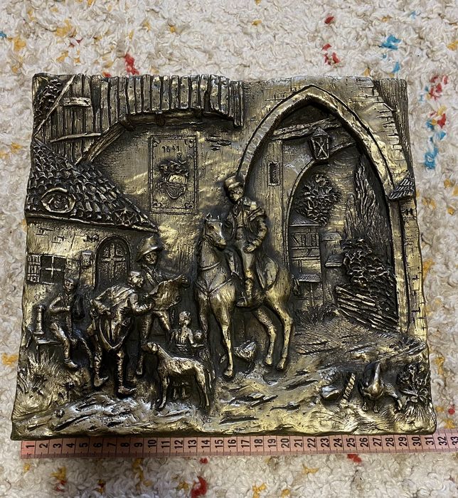Tablou metaloplastie, basorelief foita alama argintata imagine 1641