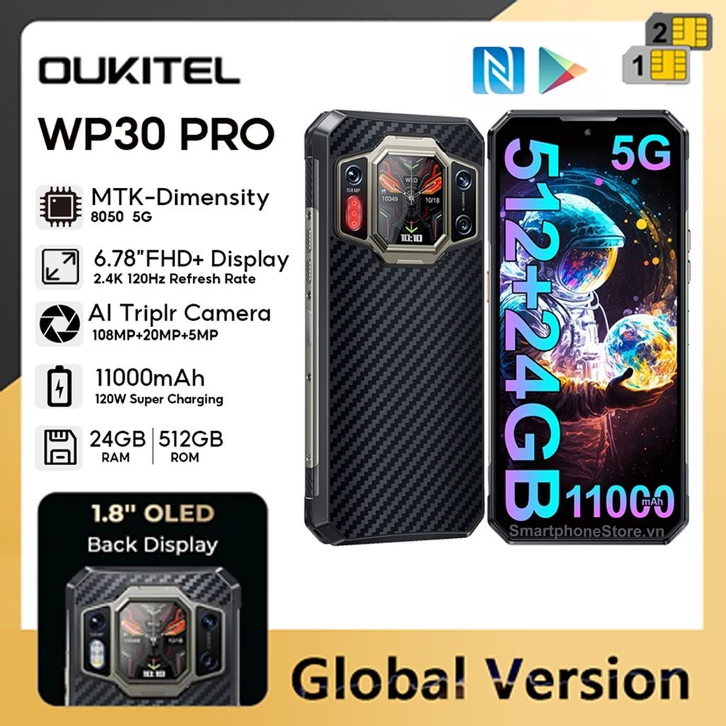 Oukitel Wp 30 pro новый 12/512