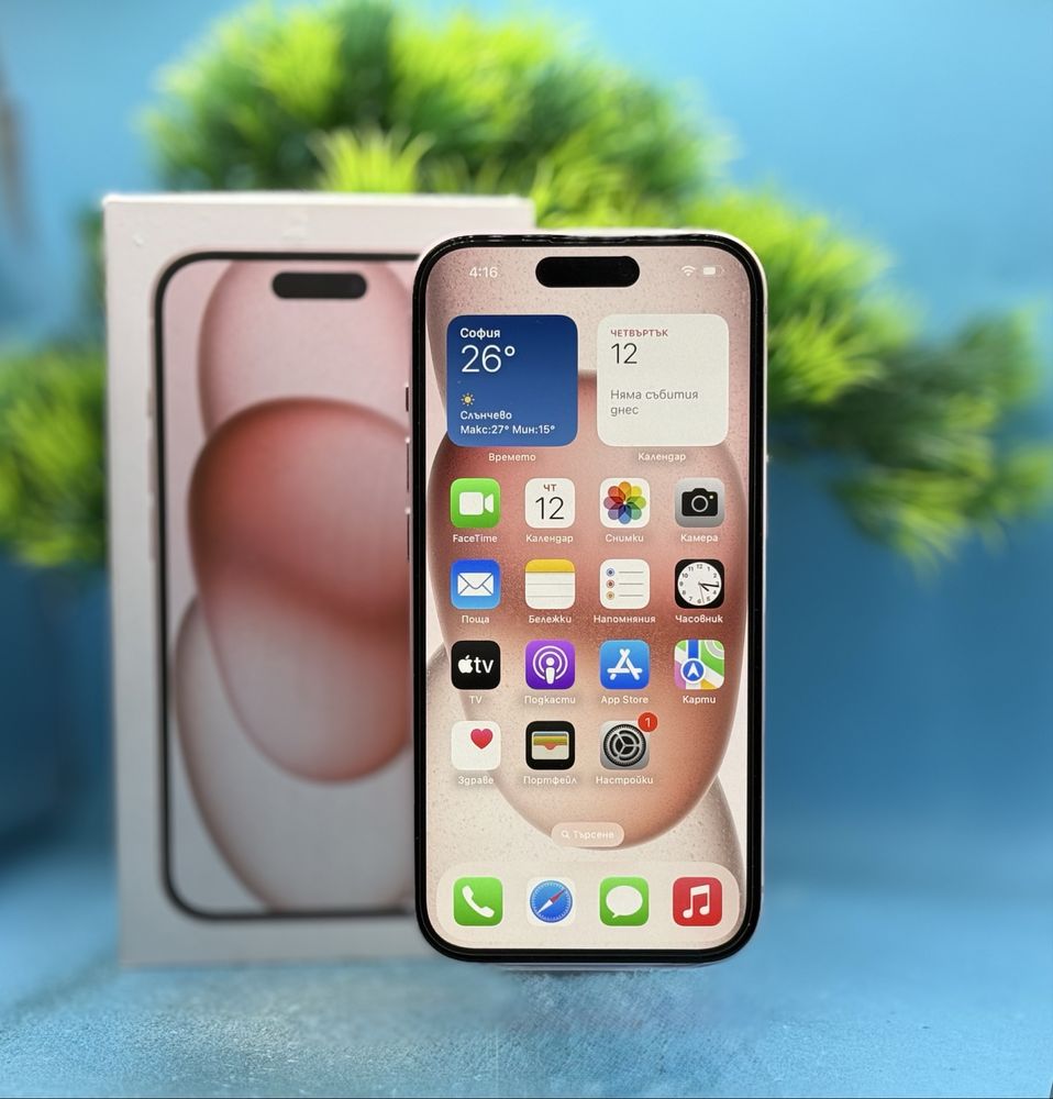 ГАРАНЦИОНЕН!!! Apple iPhone 15, 128GB, 5G, Pink