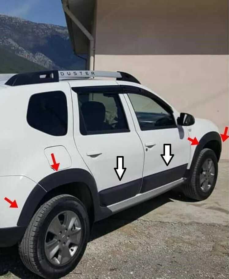 Kit complet bandouri protectie aripi + usi DACIA DUSTER 1 (2010-2017)