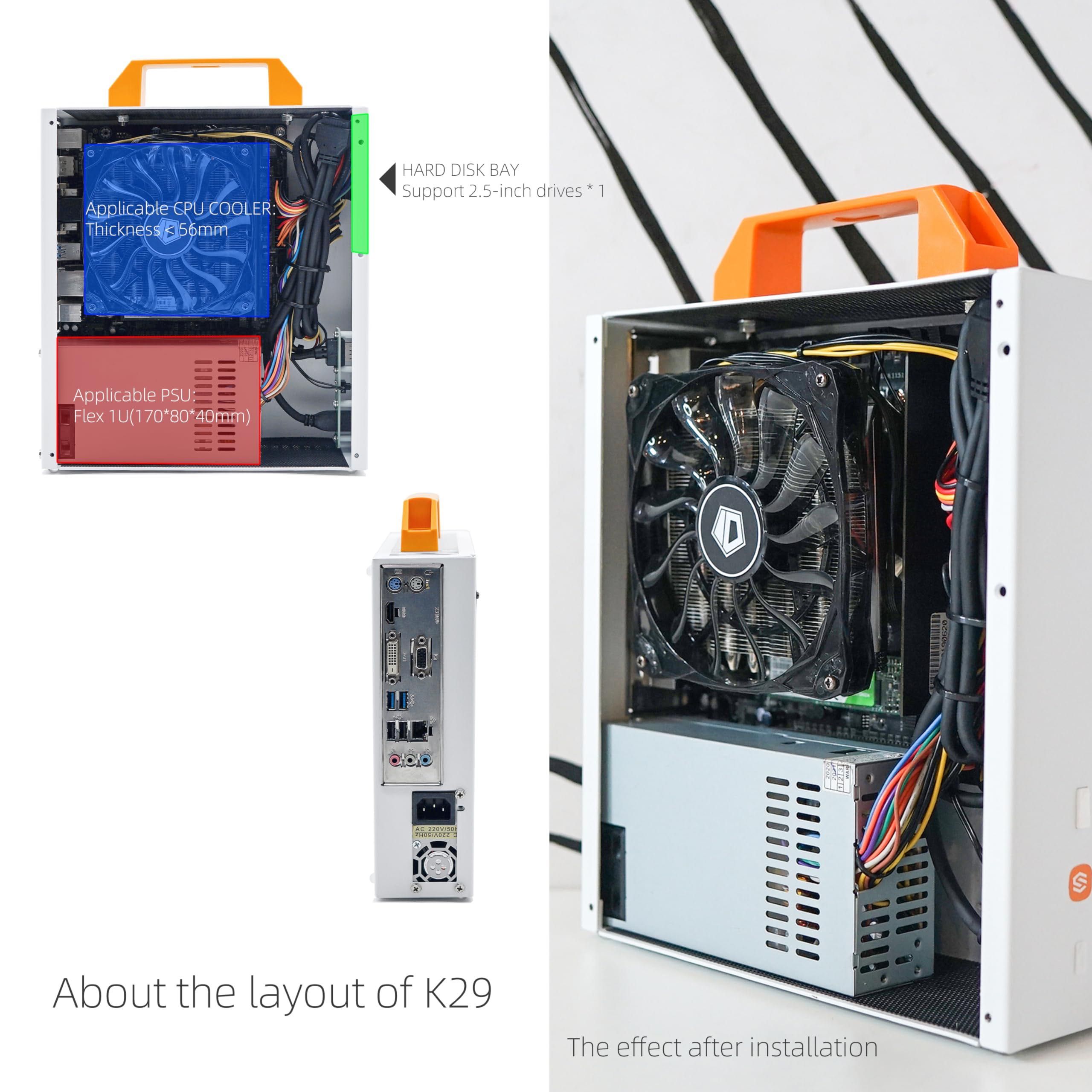 sgpc k29 mini itx кейс мини корпус