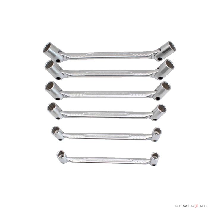 Set chei cu capete tubulare in 12 colturi, articulate, 8-19 mm, 6