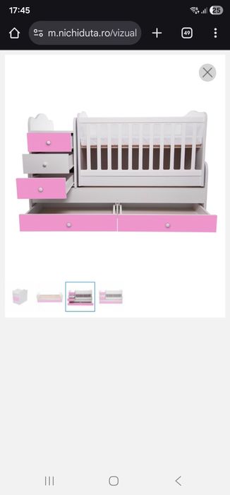 Pătuț 3 in 1 bebeluși