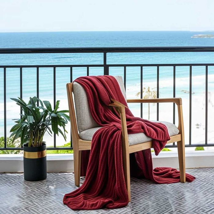 Плед Романтичный Golden Needle — Роскошный вязаный