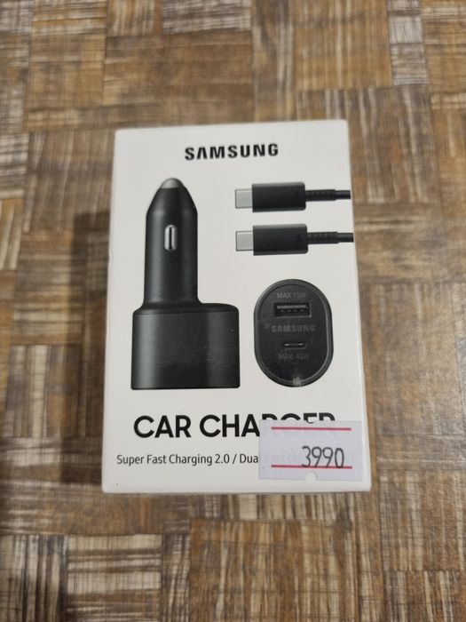 Продам зарядка на Прикуриватель Samsung 45w+15 W, супер быстрая заряд