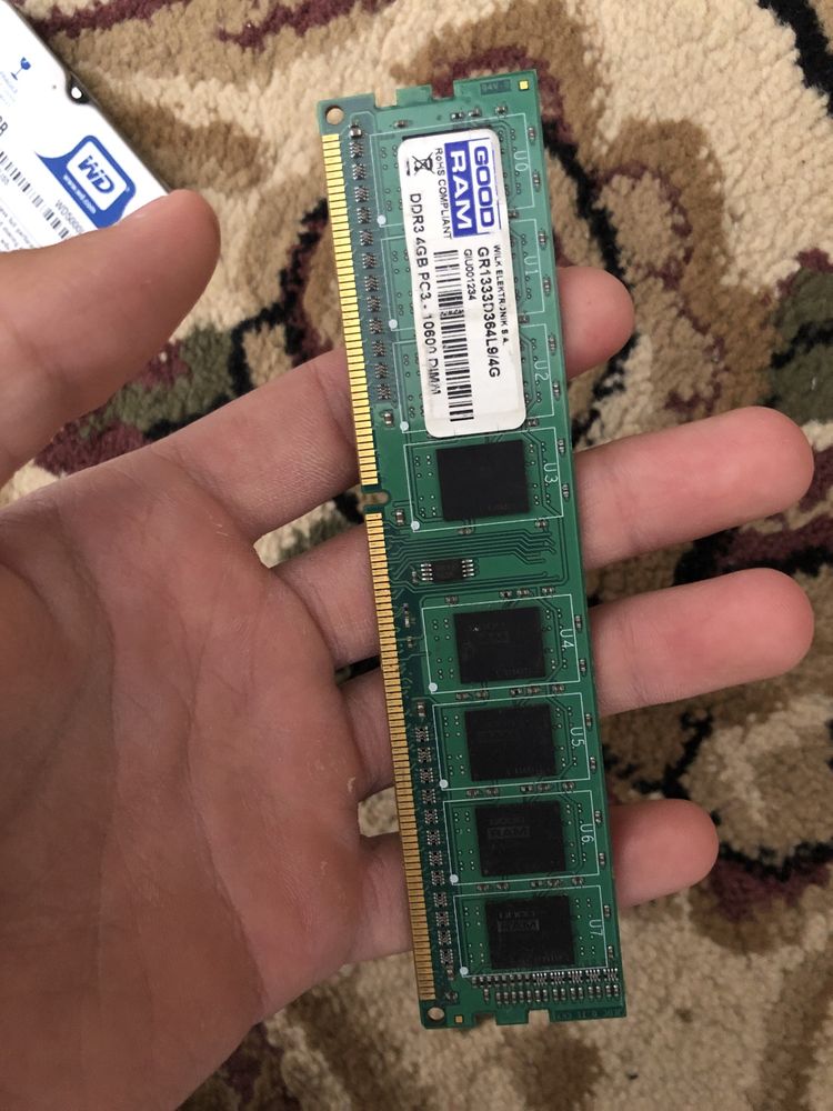 Продается жетский диск и озу начиная от 4gb до 8gb