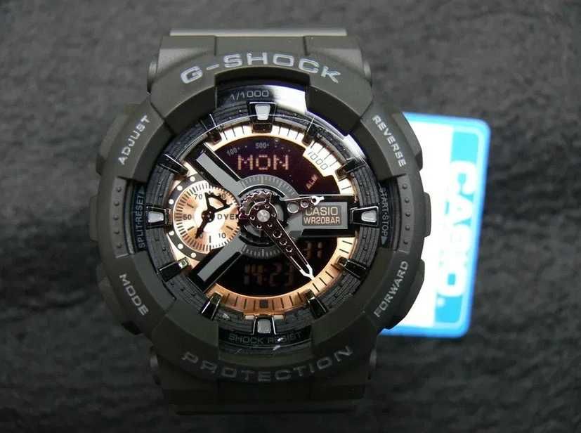 Ceas Sport CASIO G-SHOCK GA-110 BLACK&ROSE GOLD-Negru Nou !! 2025 !!