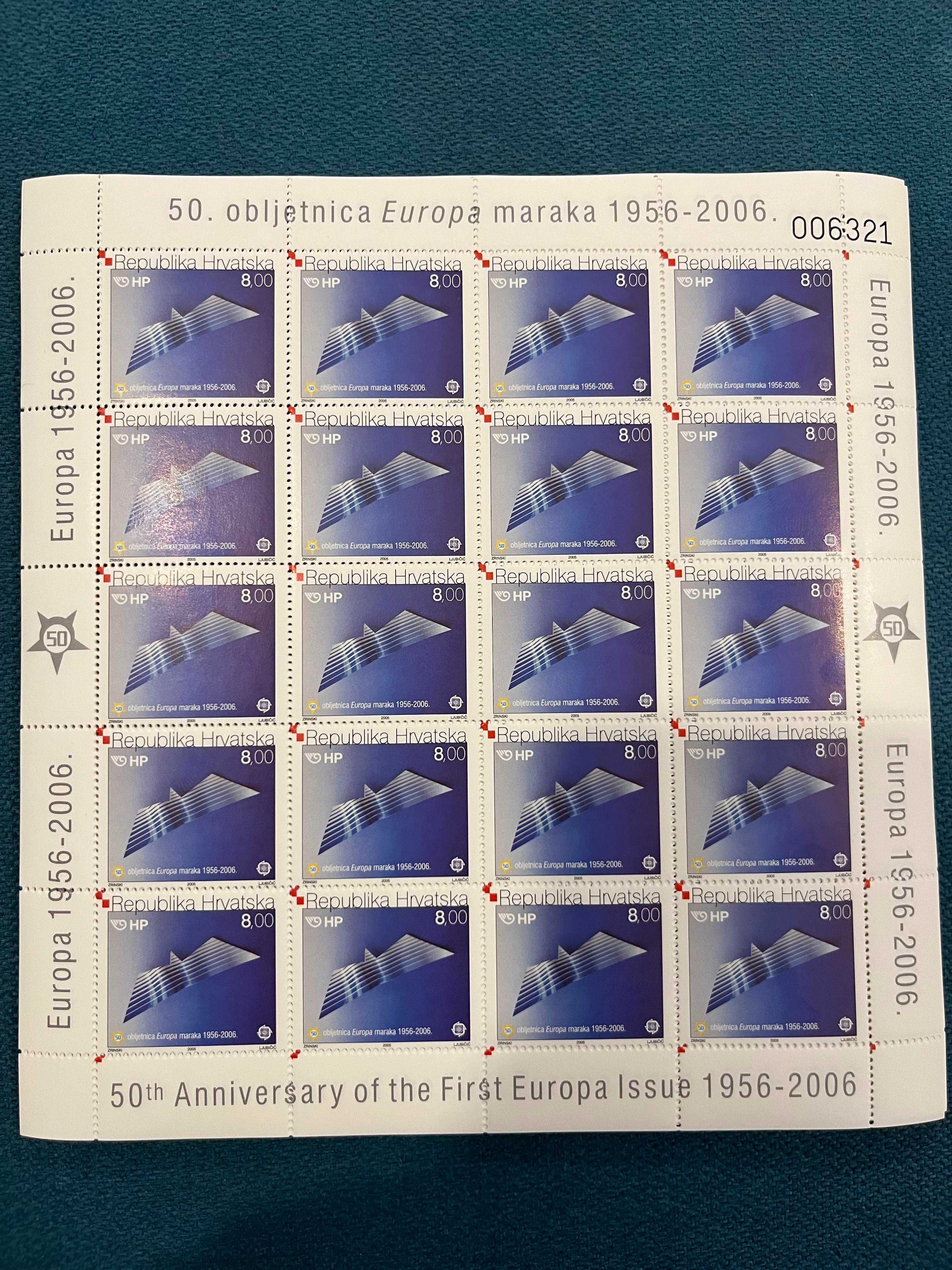 Timbre Croatia 2005 400seriiXThe 50th Anniversary of the First EUROPA