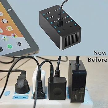 HUB USB 10 ports - fast charging - for iPhone, Samsung, etc