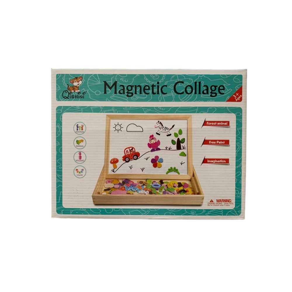 Puzzle magnetic si tabla, joc educativ multifunctional, Montessori