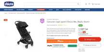 Vand carucior Chicco We Black Nou / Garantie