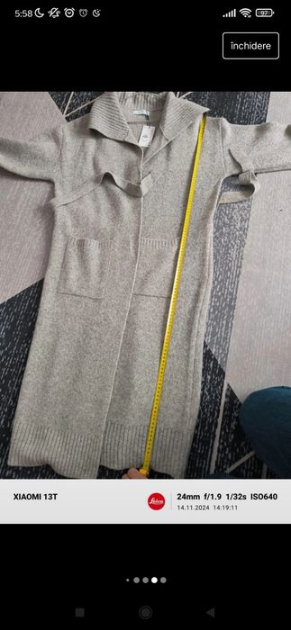 Cardigan lung Primark conținut de lana