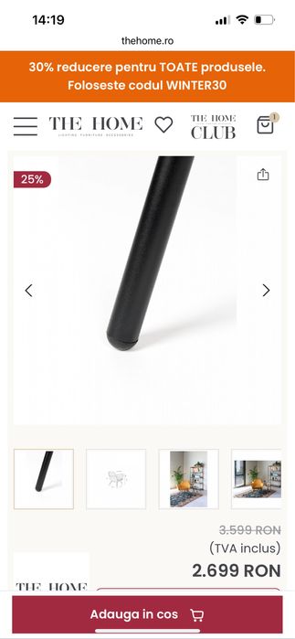 Fotoliu lounge galben din catifea Bon The Home Collection