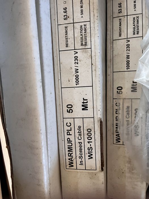 Cablu de incalzire firma Warmup