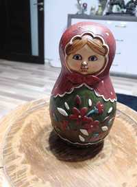 Pusculita vintage Matroshka din lemn